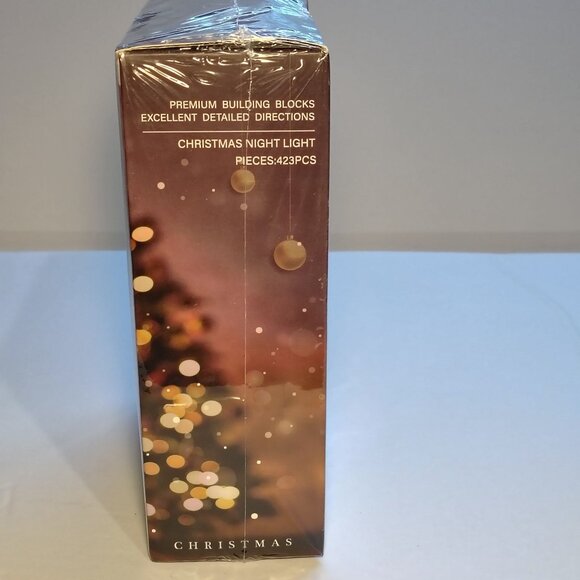 Christmas Night Light Building Blocks Set 423 Pieces With USB Plug-In & Stickers - Picture 3 of 5